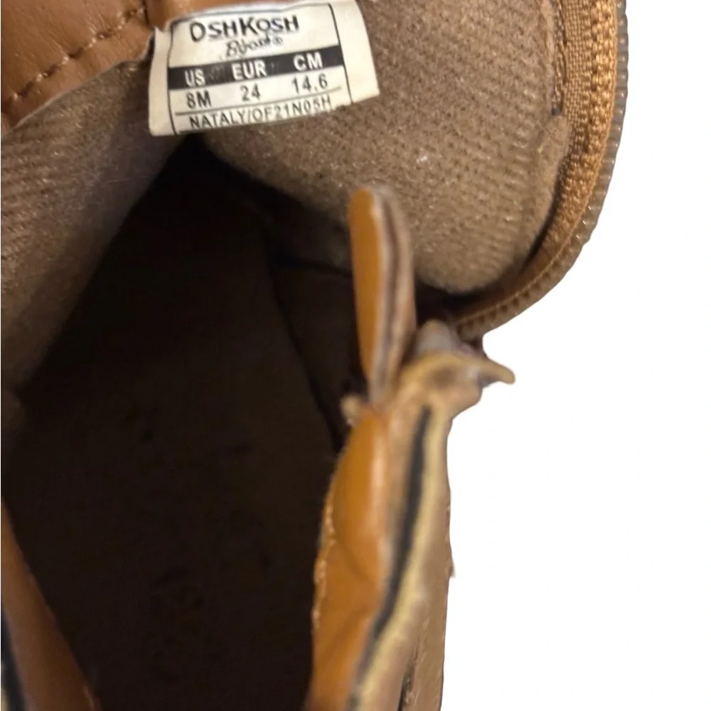 OshKosh B'gosh Little Kids Tan Ankle Booties Size 8M Toddler